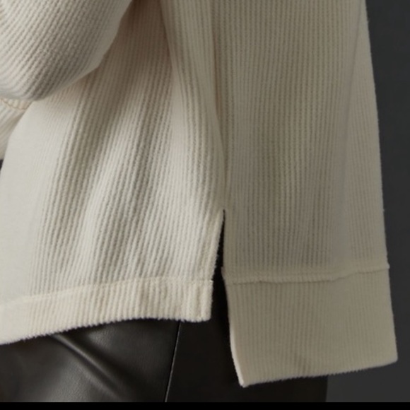 ANTHROPOLOGIE NWT Daily Practice Big Sky Boatneck Pullover Ivory Size XL - Picture 7 of 16